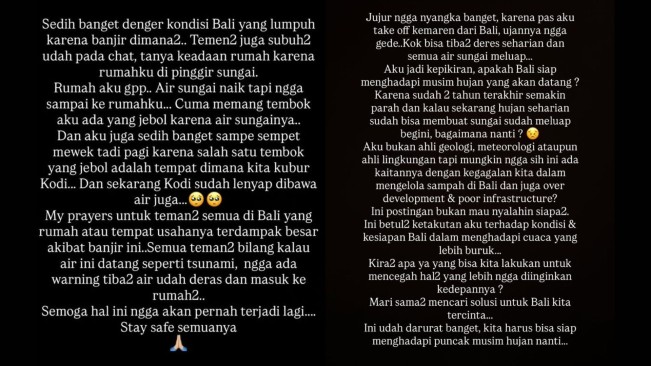 Nana Mirdad Ungkap Kondisi Rmahnya yang Dilanda Banjir (instagram)